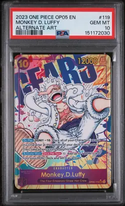 2023 ONE PIECE OP05-AWAKENING OF THE NEW ERA ALT ART #119 MONKEY D. LUFFY PSA 10 - Image 1