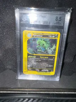 2002 POKEMON EXPEDITION #29 TYRANITAR-HOLO PSA 8 - Image 1