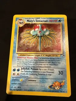 Pokemon TCG Misty's Tentacruel Holo Card 010/132 Gym Heroes Unlimited Edition NM - Image 1