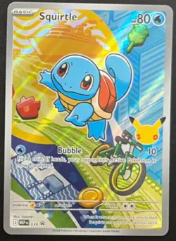 Pokemon Squirtle MEP 039 First Partner Illustration Rare Promo 30th Anniversary - Image 1