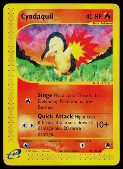 Pokemon Card - Cyndaquil Expedition Base Set 104/165 Common - Image 1