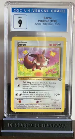 CGC 9 MINT Eevee 1999 Jungle 1st Edition 51/64 Pokemon Card - Image 1
