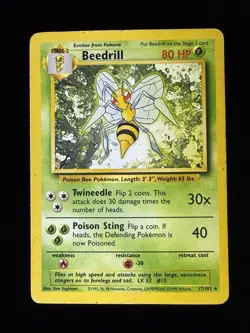 BEEDRILL - 17/102 - Base Set - Pokemon Card - HP - Image 1