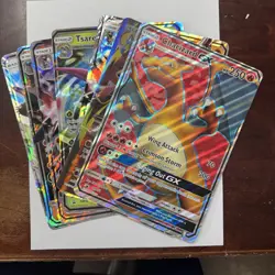 Pokemon Cards Jumbo Lot of 7 includes Charizard GX SM60 Black Star Promo - Image 1