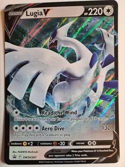 Lugia v SWSH301 Jumbo Oversized Holo Card Black Star Promo - Image 1