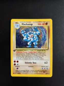 Machamp Holo - 8/102 - 1st Edition Base Set - Pokemon LP TCG Card Rare - Image 1