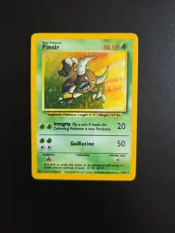 Pokemon Cards: Jungle Rare Holo: Pinsir 9/64 No Symbol Error - Image 1