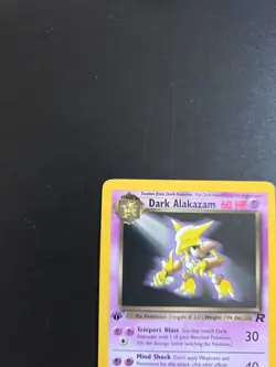 Pokemon Dark Alakazam TCG Team Rocket 1st Edition Non-Holo Rare Card 18/82 V LP - Image 2