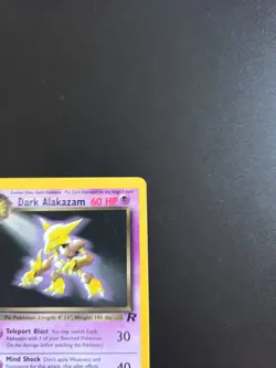 Pokemon Dark Alakazam TCG Team Rocket 1st Edition Non-Holo Rare Card 18/82 V LP - Image 3