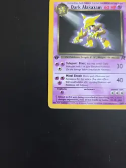 Pokemon Dark Alakazam TCG Team Rocket 1st Edition Non-Holo Rare Card 18/82 V LP - Image 5