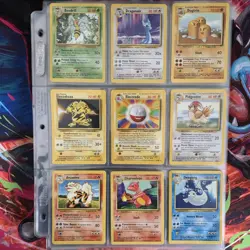 Vintage Complete Pokemon Non Holo Base Set 17-102 WOTC cards - LP - Image 2