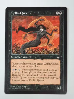 Vintage MTG Magic the Gathering Coffin Queen Tempest (#114) NM BB - Image 1
