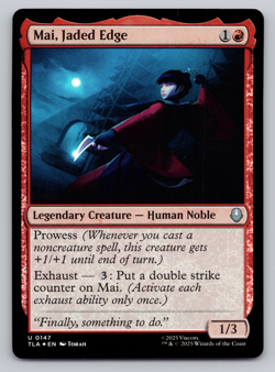 Mai, Jaded Edge FOIL (U) - MTG Avatar: The Last Airbender TLA - Image 1