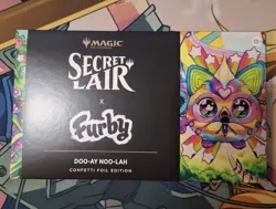 MTG Secret Lair x Furby: Doo-Ay Noo-Lah CONFETTI FOIL EDITION Sealed, In Hand - Image 1