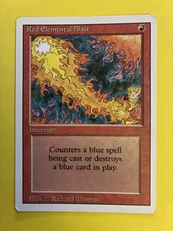 Red Elemental Blast Revised Edition Regular Magic The Gathering MTG - Image 1