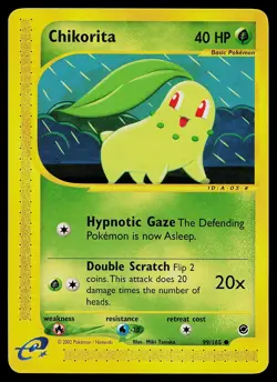Pokemon Card - Chikorita Expedition Base Set 99/165 Common - Image 1