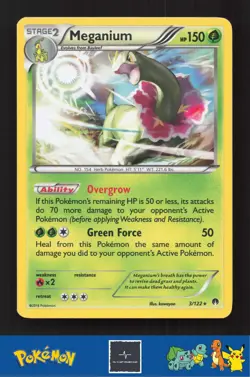 2015 Pokemon XY BREAKpoint 3/122 Meganium Holo - Image 1