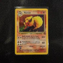 Pokemon Flareon 3/64 Jungle Unlimited Holo Rare 1999 Wizards 70 HP - Image 1