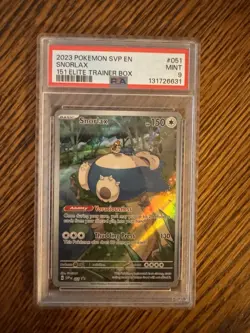 Pokemon Snorlax 051 Promo Holo Sv Scarlet & Violet 150HP 130 PSA 9 English - Image 1