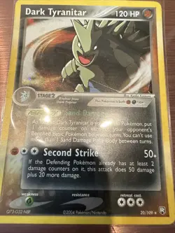 Dark Tyranitar EX Team Rocket Returns Holo Rare Pokemon Card 20/109 - Image 1