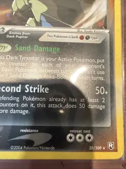 Dark Tyranitar EX Team Rocket Returns Holo Rare Pokemon Card 20/109 - Image 4