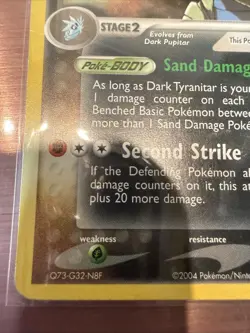 Dark Tyranitar EX Team Rocket Returns Holo Rare Pokemon Card 20/109 - Image 5