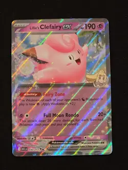 Pokemon TCG Lillie's Clefairy ex 056/159 Sv09: Journey Together Double Rare NM - Image 1
