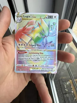 Pokemon TCG: Silver Tempest- Lugia VSTAR 202/195 Rainbow Secret Rare - Image 1