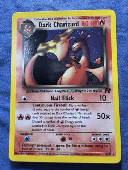 Pokemon TCG Dark Charizard Team Rocket 4/82 Holo Rare - Image 1