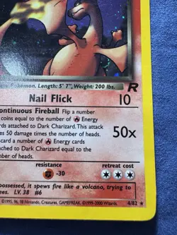 Pokemon TCG Dark Charizard Team Rocket 4/82 Holo Rare - Image 4