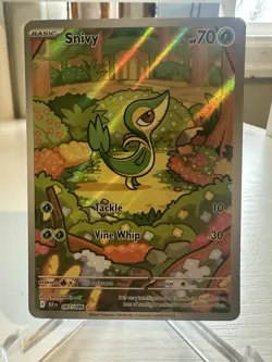 Pokemon TCG Snivy Illustration Rare Sv: Black Bolt 087/086 Holo Basic HP 70 - Image 1