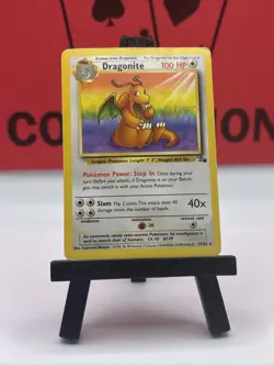 Dragonite 19/62 Fossil Pokemon TCG WOTC Regular Rare 1999 MP - Image 2