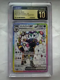 CGC PRISTINE 10 Umbreon ex 176 Pokemon Prismatic Evolutions Black Star Promo - Image 1