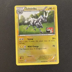 Zebstrika - 42/114 - Pokemon Black and White League Promo Holo NM - Image 1