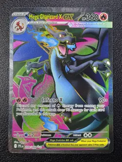 Pokemon: Mega Charizard X ex Ultra Rare Full Art Holo 109/094 Phantasmal Flames - Image 1