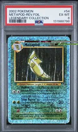 Metapod 54/110 Legendary Collection Reverse Foil PSA 6 Pokemon TCG 2002 - Image 1