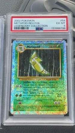 Metapod 54/110 Legendary Collection Reverse Foil PSA 6 Pokemon TCG 2002 - Image 3