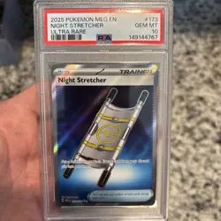2025 POKEMON MEG EN-MEGA EVOLUTION ULTRA RARE #173 NIGHT STRETCHER PSA 10 - Image 1