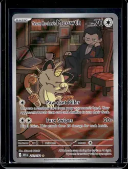 Pokemon SV10: Destined Rivals Team Rocket's Meowth 203/182 - Image 1