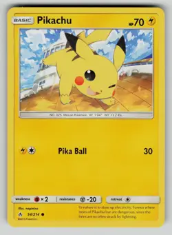 Pikachu 54/214 Common Unbroken Bonds Pokemon NM - Image 1