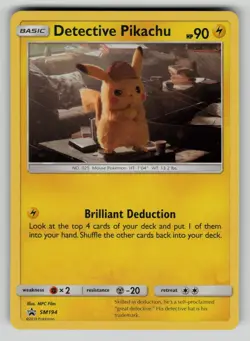 Detective Pikachu - SM194 SM194 Holo Promo Sun & Moon Promo Pokemon NM - Image 1