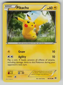 Pikachu 48/162 Common BREAKthrough Pokemon NM - Image 1