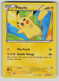 Pikachu 50/149 Common Boundaries Crossed Pokemon NM - Image 1