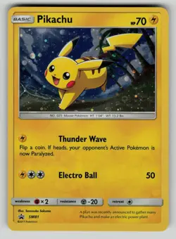 Pikachu - SM81 SM81 Holo Promo Sun & Moon Promo Pokemon LP - Image 1