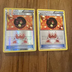 Team Magma's Great Ball - 31/34 - Pokemon Double Crisis XY Reverse Holo Rare - Image 1