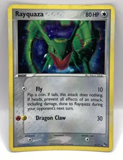 Rayquaza 3/17 HP-DMG Holo Rare POP Series 1 2004 Pokemon TCG - Image 1