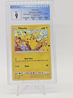 CGC 9 Pikachu Pokemon McDonald's Celebration Collection 2021 # 25/25 Confetti Mt - Image 1