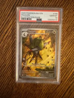 Pokemon Fraxure Illustration Rare Holo Sv Black Bolt 146/086 PSA 10 100HP - Image 1