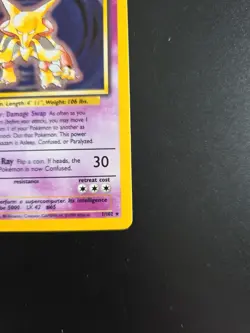 Pokemon TCG Alakazam Holo Base Set 1/102 - Image 4