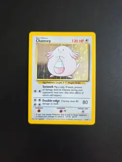 Pokemon TCG Chansey Base Set 3/102 Holo Unlimited Holo Rare - Image 1